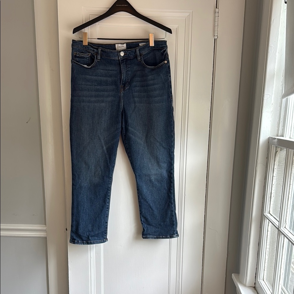 Frame Denim Le High Straight in Bestia (medium wash) size 33 - Picture 2 of 13